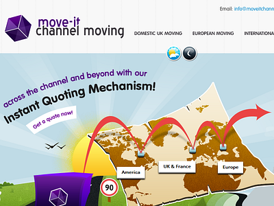 Custom artwork for removals company website bespoke branding cartoon graphic design photoshop vectors web design