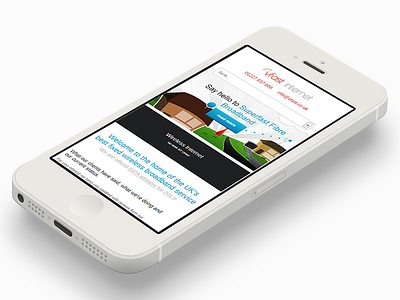 Mobile version of a new broadband provider website broadband html iphone mobile photoshop responsive