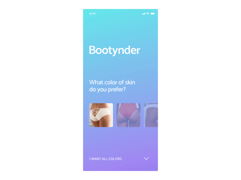 Bootynder App - Swipe That Ass