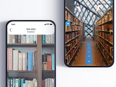 AR Library App (1/3) 2019 app ar augmented reality book books bookshop july library mobile navigation search ui web design