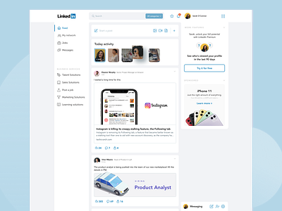 LinkedIn Redesign Concept 2019 career concept design job landing landingpage page redesign redesign concept search ui user interface web web design webdesign website