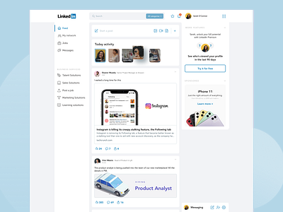 LinkedIn Redesign Concept