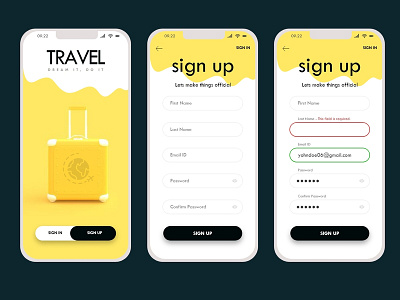 Travel Concept app design design ui web