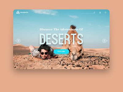 Touristo desert ui ux web design