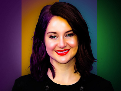 Digital Oil Painting of Shailene Woodley