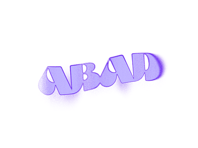 Abad Distort 2 artist badprint blurry design distorted gradient grainient grainy logo purple rapper seventies singer violet
