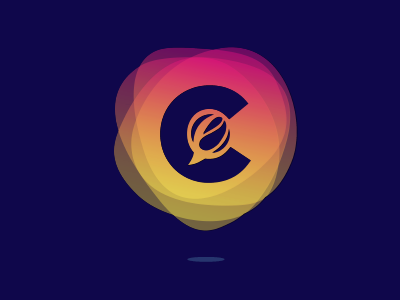 C.E. Logo atom brand bubble gravitation kevinsky logo orbit planet talkative
