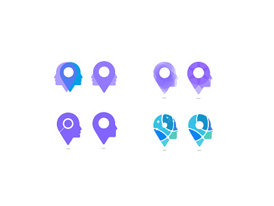 Pinhead 1 app face fusion gradient head human location overlaping pin profil smartlogo travel