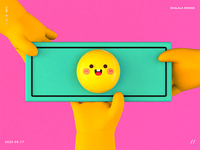 Smile together 3d c4d design icon ui 图标 插图