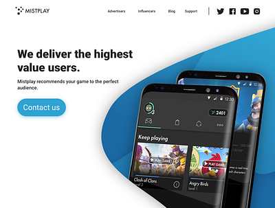 Mistplay - Mockup hero image home page landing page mobile mobile gaming