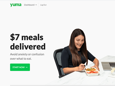 Yuma Latest - Home Page food app hero image landing page