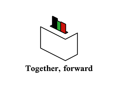 Fund Logo black box crowdfund fund green logo red together forward white