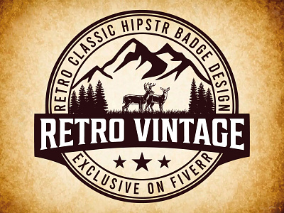 retro vintage logo design #vintage #retro #logo #badge graphic design illustration logo retro vector