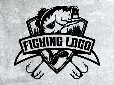 vintage fishing logo branding design graphic design illustration logo retro vector