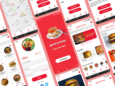 Quick & Tasty (Food delivery app) app design ui ux