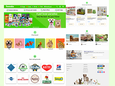 Pawaradise (Pet Shop Website) design ui ux website