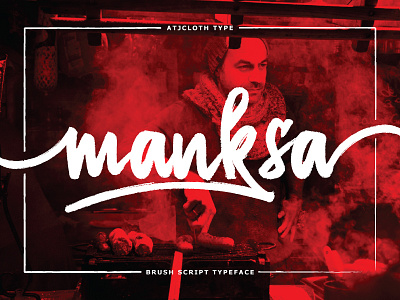 Manksa Typeface brush font font lettering ligature script font swash text type typeface wet brush