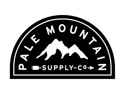 Pale Mountain Logo WIP arrow badge logo mountain patch supply