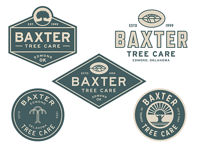 Baxter Tree Care badge leaf logo oklahoma tree
