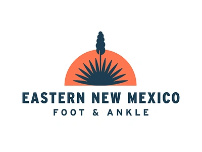 Eastern New Mexico Foot & Ankle ankle foot interstate logo sun yucca