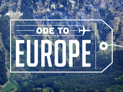 Ode To Europe airplane europe luggage tag plane