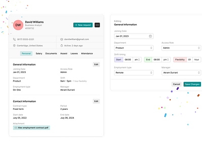 HR Information - Employee Profile