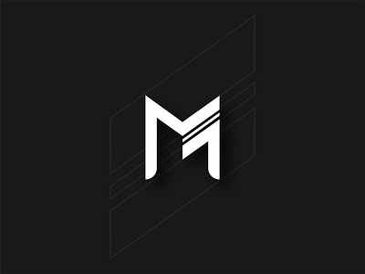 M Logo design illustrator initials logo