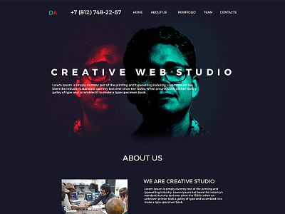 Creative web design agency page agency creative design page web