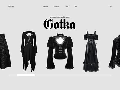 gothic store landing branding dark design gothic shop shopdesign storedesign ui uiux ux website
