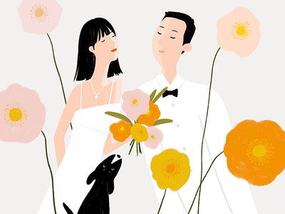 Wedding Website Illustration art design illustration website wedding