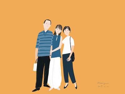 Family art design illustration