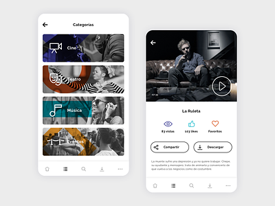 Indie Content App app app design interface movie movie app ui ui design user interface ux ux design visual design web design