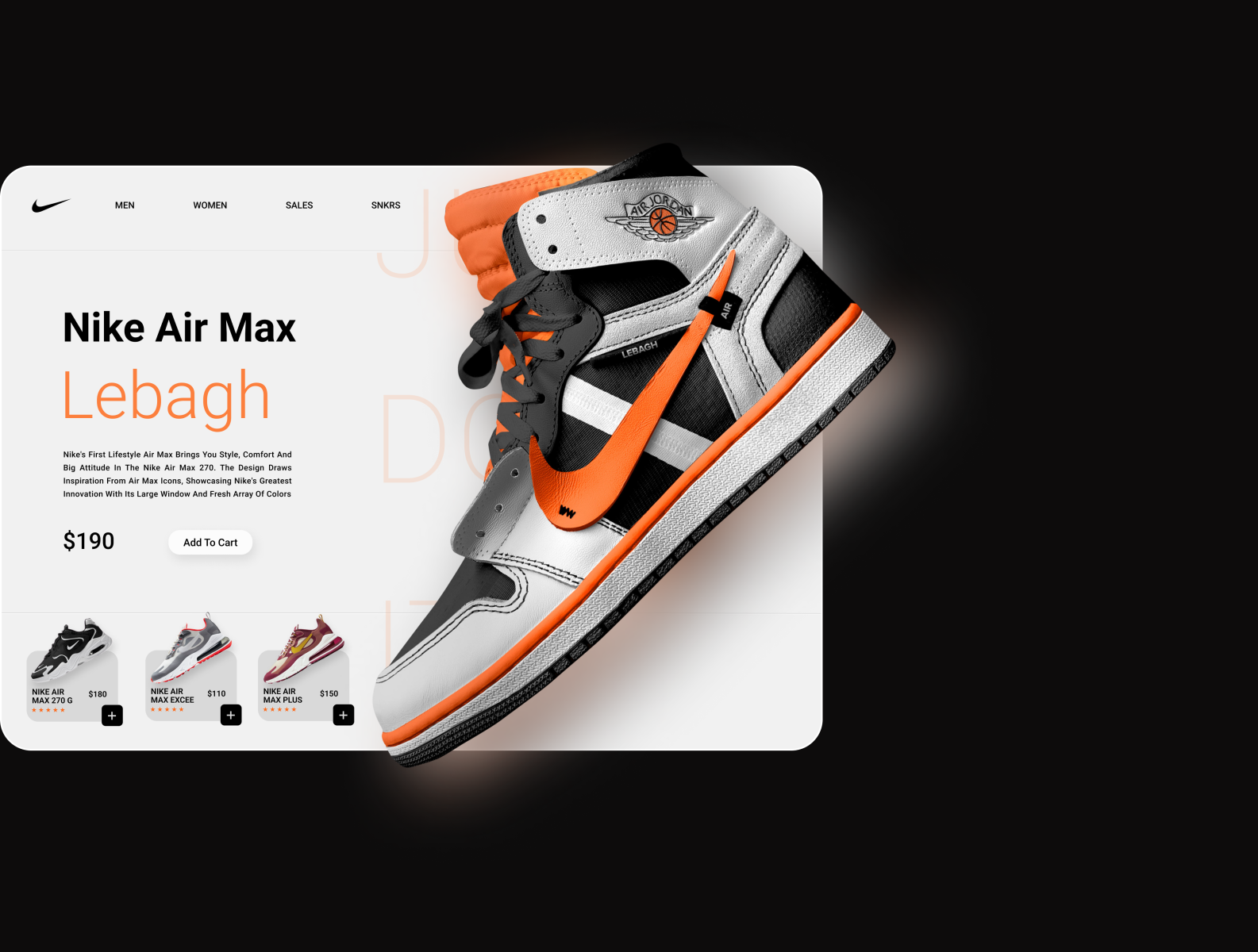 Nike Home Page UI Design by Sajeel Ahmad on Dribbble