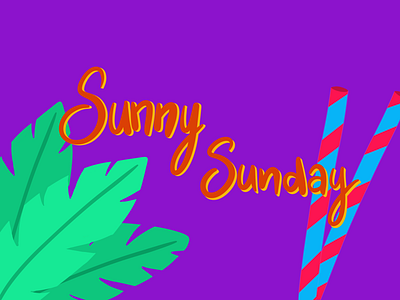 Sunny Sunday beach calligraphy colorful lettering procreate summer sunday sunny type typography
