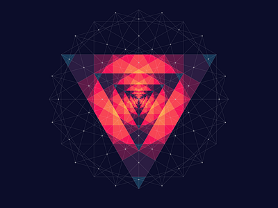That crazy abstract triangle 2d abstract colorful connect design flat futuristic geometric illustration shapes triangle