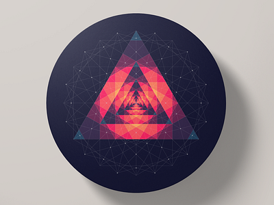 Geometric Coaster abstract coaster colourful geometic shape spacial triangle