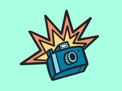 Flash! 2d camera colorful doodle flash flat illustration photography procreate sketch