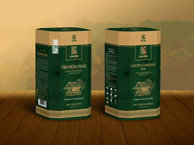 lden camelia tea box branding design