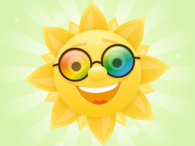 Happy Sun adobe illustrator cartoon character illustration smile sun svg vector