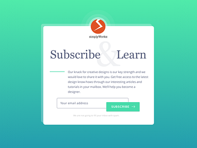 Newsletter Subscription design email newsletter subscribe