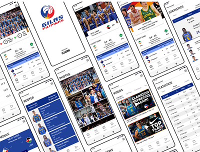 Gilas Pilipinas App - Android UI Design android android app app app design basketball branding design mobile mobile design philippines ui ui design ux