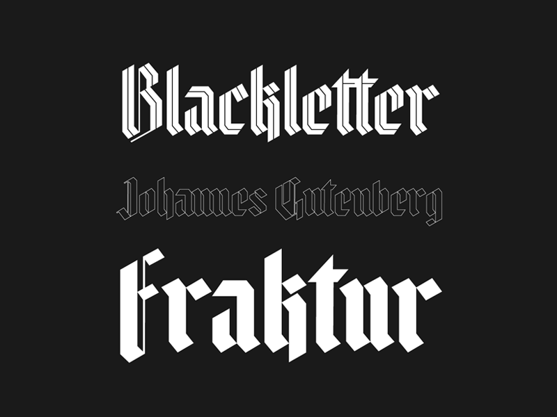 frakur traditional typeface examples