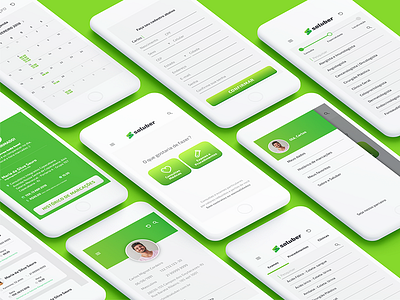 Saluber App app care doctor green health icon interface medical ui ux