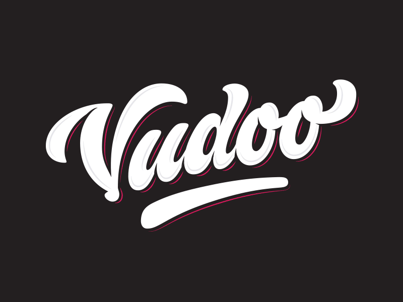Logo conception lettering logo sketch type typography vector voodoo vudoo