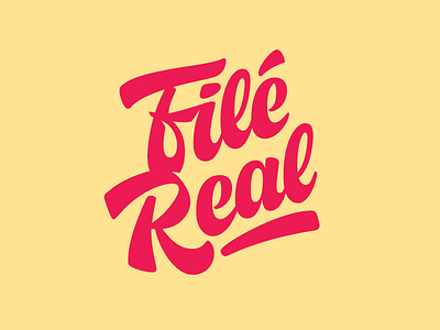 Filé Real custom filet food lettering meat real type typography