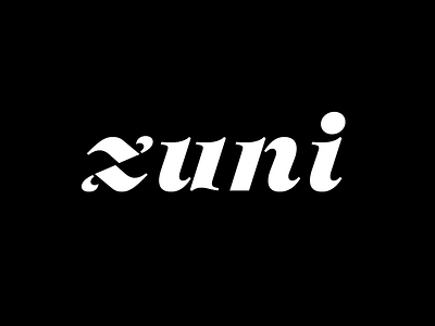 Zuni custom font identity logo magic serif type typography