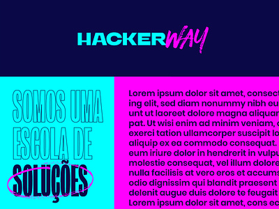 HackerWay Identity branding design digital hacker hackers identity logo mkt school type