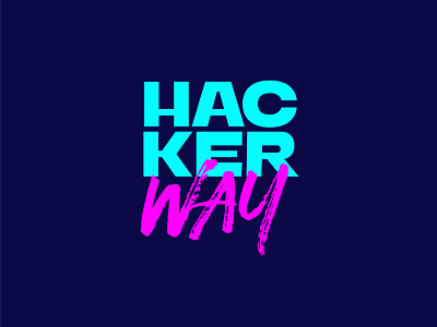 HackerWay Logotype custom digital hacker logo logotype mkt school typedesign