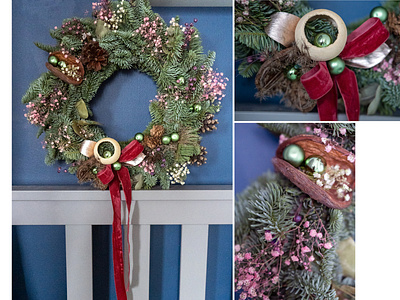 Christmas wreath from noblis spruce