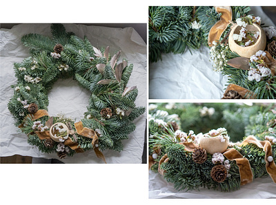 Christmas wreath from noblis spruce "Tenderness" decor design f floristic floristic christmas